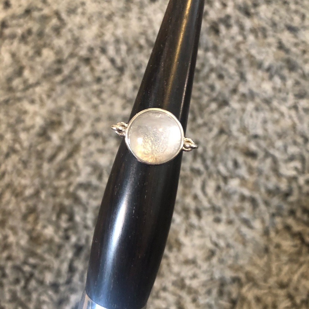 Pink crystal ring